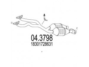 MTS 04.3798 katalizatoriaus keitiklis 
 Išmetimo sistema -> Katalizatoriaus keitiklis
18301728631