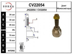 EAI CV22054K jungčių komplektas, kardaninis velenas
HA-08B-02