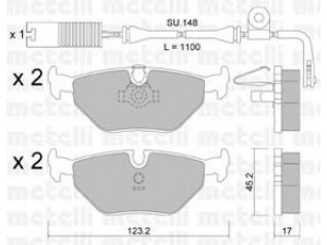 METELLI 22-0210-1K stabdžių trinkelių rinkinys, diskinis stabdys 
 Techninės priežiūros dalys -> Papildomas remontas