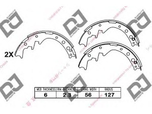 DJ PARTS BS1046 stabdžių trinkelių komplektas 
 Techninės priežiūros dalys -> Papildomas remontas
0449526040, 0449535050, 0449535051