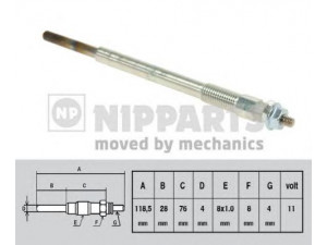 NIPPARTS N5713014 kaitinimo žvakė 
 Kibirkšties / kaitinamasis uždegimas -> Kaitinimo kaištis
SU001-00671, Y401-18-601