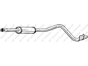 BOSAL 278-153 vidurinis duslintuvas 
 Išmetimo sistema -> Duslintuvas
77.00.779.741