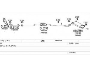 MTS C340008004860 išmetimo sistema 
 Išmetimo sistema -> Išmetimo sistema, visa