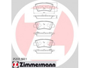 ZIMMERMANN 25337.160.1 stabdžių trinkelių rinkinys, diskinis stabdys 
 Techninės priežiūros dalys -> Papildomas remontas
58302-1RA30, 58302-2EA31, 58302-2VA50