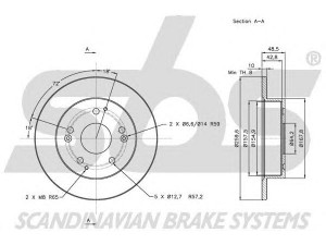 sbs 1815312634 stabdžių diskas 
 Dviratė transporto priemonės -> Stabdžių sistema -> Stabdžių diskai / priedai
42510S5TE00