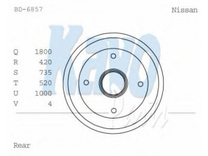 KAVO PARTS BD-6857 stabdžių būgnas 
 Stabdžių sistema -> Būgninis stabdys -> Stabdžių būgnas
4320250A12