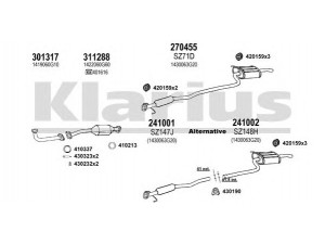 KLARIUS 820143E išmetimo sistema 
 Išmetimo sistema -> Išmetimo sistema, visa