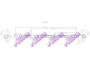 Brovex-Nelson H4203 stabdžių žarnelė 
 Stabdžių sistema -> Stabdžių žarnelės
01465SM4013, 46411SM4013, 46411SM4014