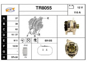 SNRA TR8055 kintamosios srovės generatorius 
 Elektros įranga -> Kint. sr. generatorius/dalys -> Kintamosios srovės generatorius
7700105539