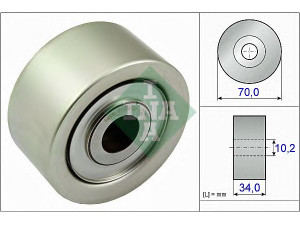 INA 532 0778 10 kreipiantysis skriemulys, V formos rumbuotas diržas 
 Diržinė pavara -> V formos rumbuotas diržas/komplektas -> Laisvasis/kreipiamasis skriemulys
472 202 00 19, 472 202 02 19, 472 202 05 19