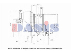 AKS DASIS 851150N magnetinė sankaba, oro kondicionieriaus kompresorius