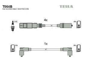 TESLA T064B uždegimo laido komplektas 
 Kibirkšties / kaitinamasis uždegimas -> Uždegimo laidai/jungtys