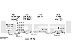 BOSAL 062.970.17 išmetimo sistema 
 Išmetimo sistema -> Išmetimo sistema, visa