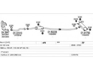 MTS C370179001862 išmetimo sistema 
 Išmetimo sistema -> Išmetimo sistema, visa