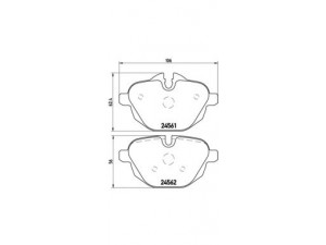 BREMBO P 06 064 stabdžių trinkelių rinkinys, diskinis stabdys 
 Techninės priežiūros dalys -> Papildomas remontas
34216788284, 34216796741, 34216798193