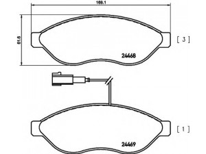 HELLA 8DB 355 012-931 stabdžių trinkelių rinkinys, diskinis stabdys 
 Techninės priežiūros dalys -> Papildomas remontas
425355, 425356, 425357, 425358