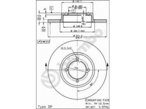 BREMBO 08.3956.10 stabdžių diskas
40206N3100