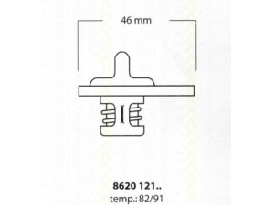 TRISCAN 8620 12191 termostatas, aušinimo skystis 
 Aušinimo sistema -> Termostatas/tarpiklis -> Thermostat
04573560AB, 04573560AC, 04793117AA
