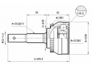 STATIM C.551 jungčių komplektas, kardaninis velenas 
 Ratų pavara -> Sujungimai/komplektas
39100-60Y10, 39100-60Y15, 39100-61Y16