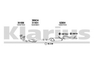 KLARIUS 820070U išmetimo sistema 
 Išmetimo sistema -> Išmetimo sistema, visa