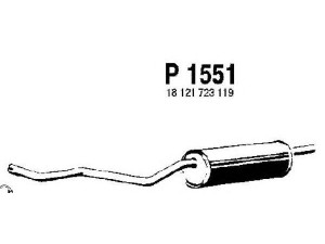 FENNO P1551 galinis duslintuvas 
 Išmetimo sistema -> Duslintuvas
18101705762, 18121723119