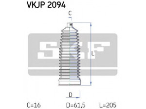 SKF VKJP 2094 gofruotoji membrana, vairavimas 
 Vairavimas -> Gofruotoji membrana/sandarinimai
7H0 422 523, 7H0 422 831