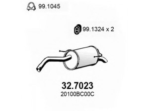 ASSO 32.7023 galinis duslintuvas 
 Išmetimo sistema -> Duslintuvas
20100BC00C