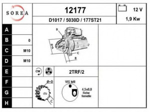 EAI 12177 starteris 
 Elektros įranga -> Starterio sistema -> Starteris
361002A550