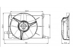NRF 47009 ventiliatorius, radiatoriaus 
 Aušinimo sistema -> Radiatoriaus ventiliatorius
1314521, 1341253, 1341258, 1341307
