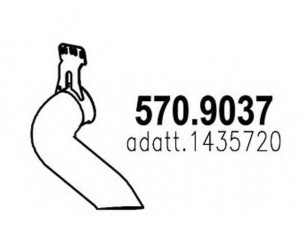 ASSO 570.9037 išleidimo kolektorius 
 Išmetimo sistema -> Išmetimo vamzdžiai
1435720, 1483286
