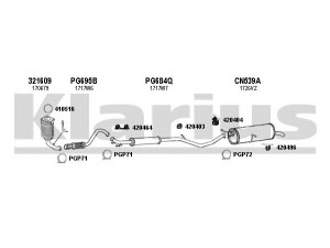 KLARIUS 180621U išmetimo sistema 
 Išmetimo sistema -> Išmetimo sistema, visa
