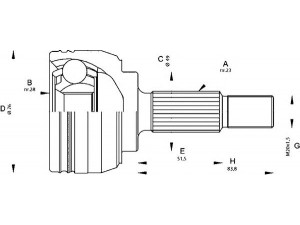 OPEN PARTS CVJ5662.10 jungčių komplektas, kardaninis velenas 
 Ratų pavara -> Sujungimai/komplektas
8200341698, 8200378880, 8200482429
