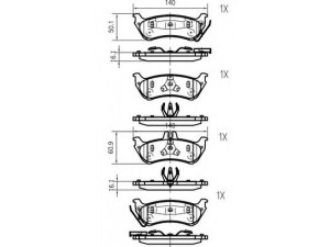 VEMA K641800 stabdžių trinkelių rinkinys, diskinis stabdys 
 Techninės priežiūros dalys -> Papildomas remontas
1634200520, A1634200520
