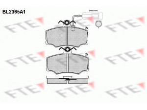 FTE BL2365A1 stabdžių trinkelių rinkinys, diskinis stabdys 
 Techninės priežiūros dalys -> Papildomas remontas
5893948