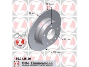 ZIMMERMANN 150.3425.20 stabdžių diskas 
 Dviratė transporto priemonės -> Stabdžių sistema -> Stabdžių diskai / priedai
3421 6 764 647, 3421 6 855 001