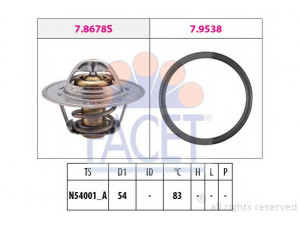 FACET 7.8678 termostatas, aušinimo skystis 
 Aušinimo sistema -> Termostatas/tarpiklis -> Thermostat