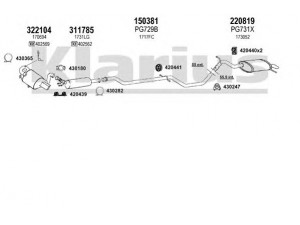 KLARIUS 630911E išmetimo sistema 
 Išmetimo sistema -> Išmetimo sistema, visa