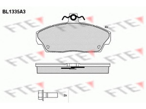 FTE BL1335A3 stabdžių trinkelių rinkinys, diskinis stabdys 
 Techninės priežiūros dalys -> Papildomas remontas
SFP100360