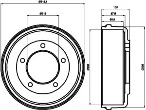 HELLA PAGID 8DT 355 300-451 stabdžių būgnas 
 Stabdžių sistema -> Būgninis stabdys -> Stabdžių būgnas
4078769, 4446218, 4519396