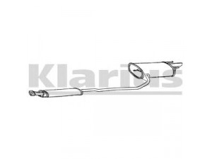 KLARIUS TY370T galinis duslintuvas 
 Išmetimo sistema -> Duslintuvas
1743002130, 174301A240, 174301A330