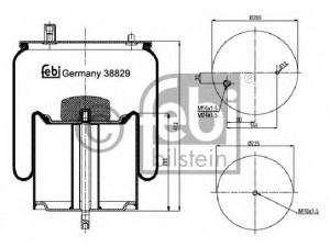 FEBI BILSTEIN 38829 dėklas, pneumatinė pakaba 
 Pakaba -> Pneumatinė pakaba
20722412, 50 10 557 355