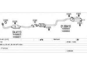 MTS C350036004300 išmetimo sistema 
 Išmetimo sistema -> Išmetimo sistema, visa