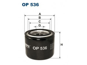 FILTRON OP536 alyvos filtras 
 Techninės priežiūros dalys -> Techninės priežiūros intervalai
OK101, X118, X120, X88, X92, PW510253