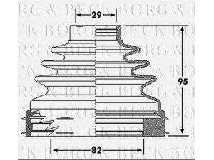 BORG & BECK BCB6193 gofruotoji membrana, kardaninis velenas 
 Ratų pavara -> Gofruotoji membrana
46308490, 3287.C4, 3287C4
