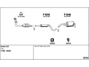 FENNO SE502 išmetimo sistema 
 Išmetimo sistema -> Išmetimo sistema, visa