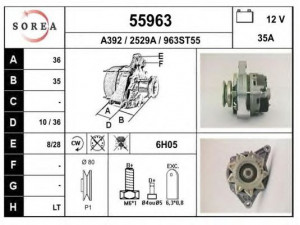 EAI 55963 kintamosios srovės generatorius 
 Elektros įranga -> Kint. sr. generatorius/dalys -> Kintamosios srovės generatorius