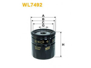 WIX FILTERS WL7492 alyvos filtras 
 Techninės priežiūros dalys -> Techninės priežiūros intervalai
1449 182, WE01-14302, WLY414302