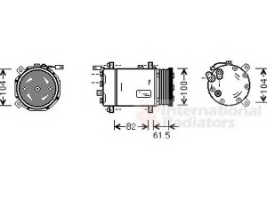 VAN WEZEL 5800K167 kompresorius, oro kondicionierius 
 Oro kondicionavimas -> Kompresorius/dalys
6N0820803B, 6N0820803C