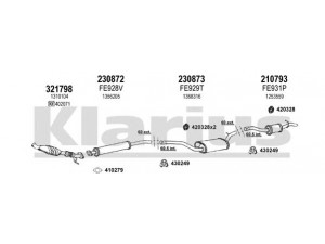 KLARIUS 361619E išmetimo sistema 
 Išmetimo sistema -> Išmetimo sistema, visa