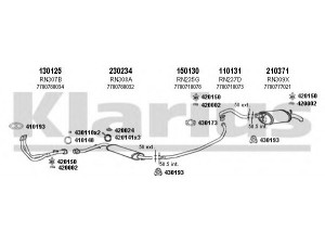 KLARIUS 720385E išmetimo sistema 
 Išmetimo sistema -> Išmetimo sistema, visa